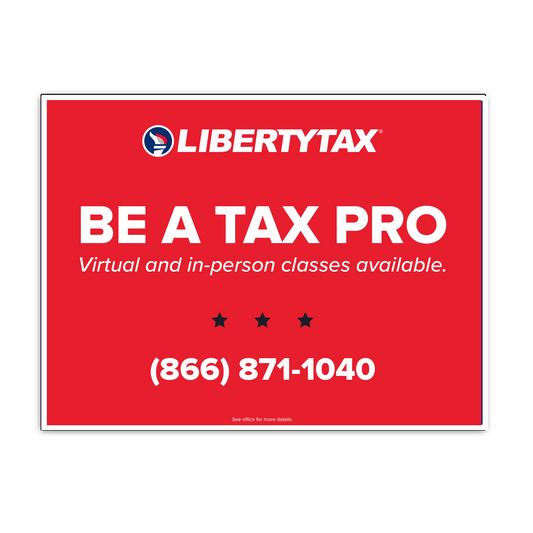 Custom Tax School (W/ Phone #) | Lawn Sign (w/ H-Stake) | Choose Color & Quantity | 2023