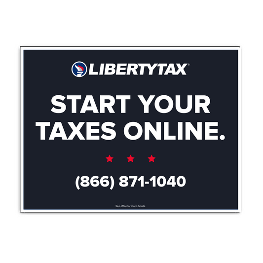 Custom Virtual Tax Pro (W/ Phone #) | Lawn Sign (w/ H-Stake) | Choose Color & Quantity | 2023