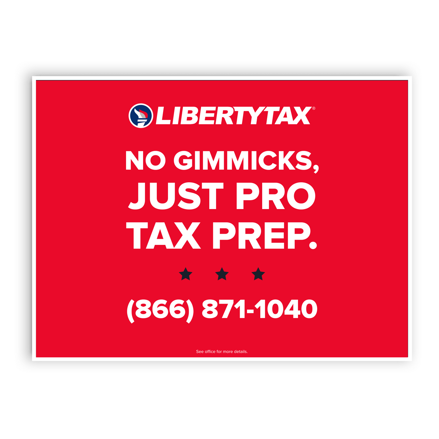 Custom Late Season Customers "No Gimmicks" (W/ Phone #) | Lawn Sign (w/ H-Stake) | Choose Color & Quantity | 2023
