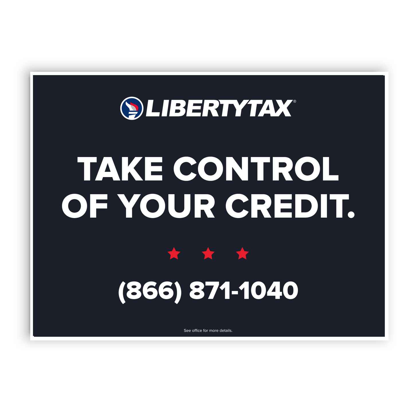Custom Credit Saint "Take Control" (W/ Phone #)| Lawn Sign (w/ H-Stake) | Choose Color & Quantity | 2023