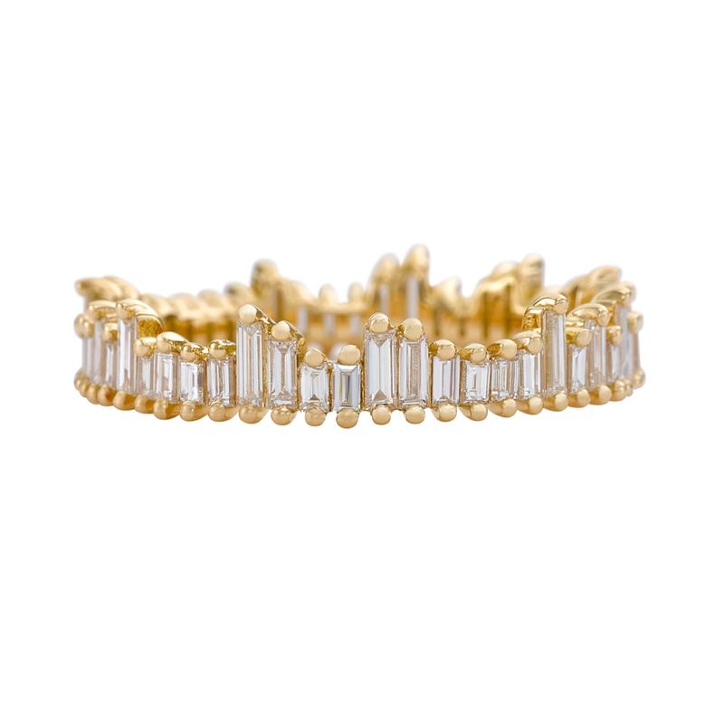 Cityscape iternity ring with needle Bagute daimonds