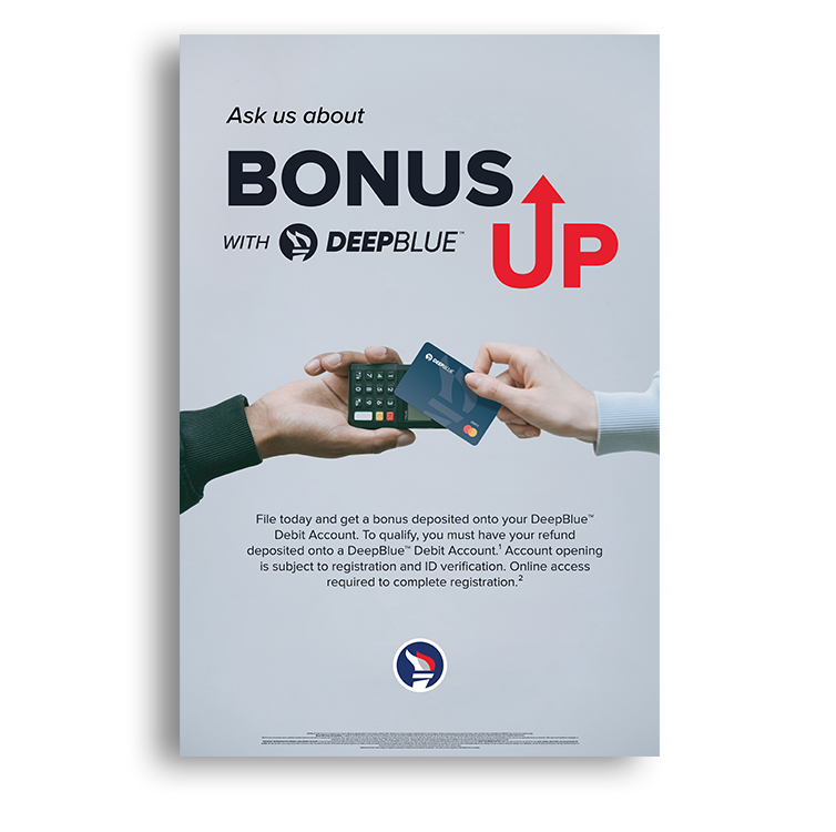 BONUS UP with Deep Blue | Choose Poster or Canvas Wrap [2023]