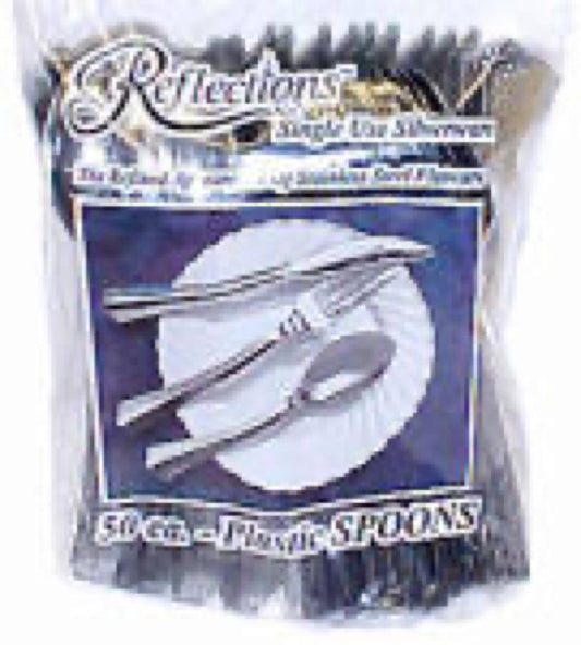 50CT SLV Plas Spoon