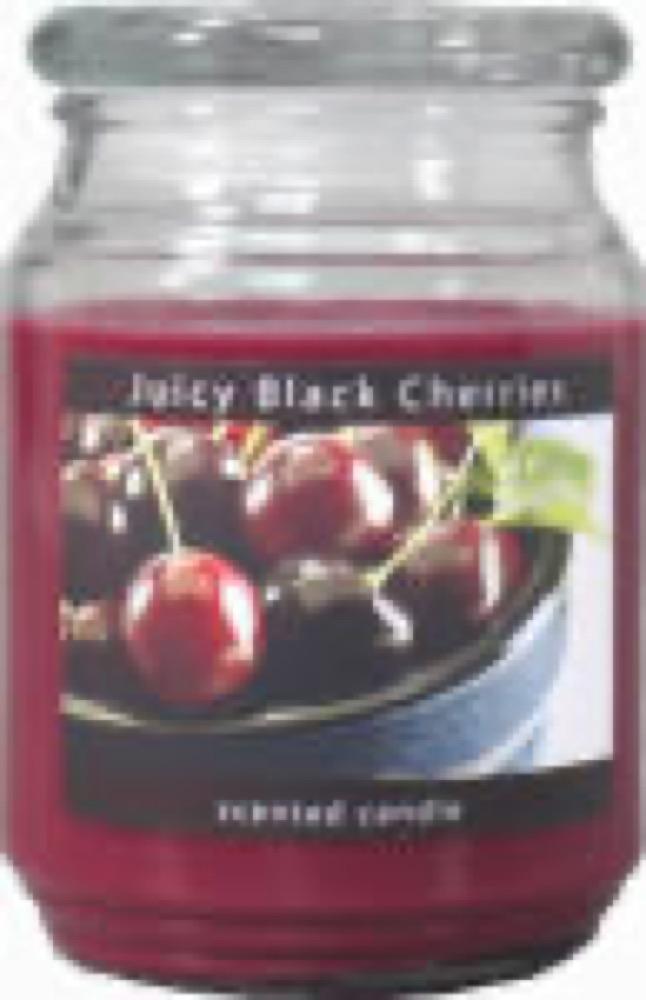 18OZ BLK Cherry Candle