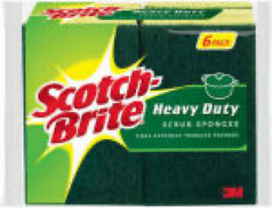 6PK HD Scrub Sponge