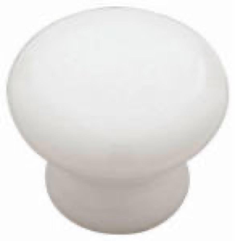 2PK 1-1/4"WHT Cera Knob