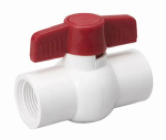 1/2" WHT PVC Ball Valve