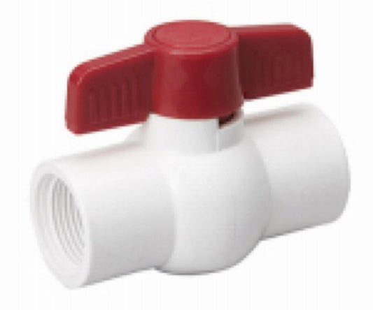 1-1/2"WHT PVC BallValve