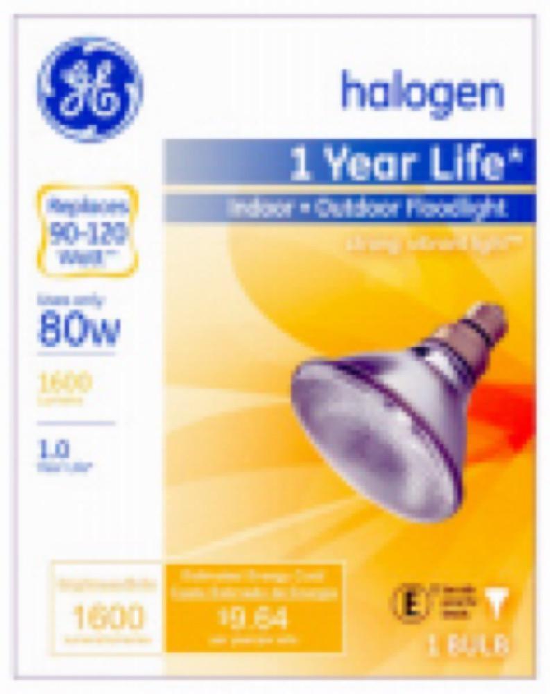 GE 80W Halo FLD Bulb
