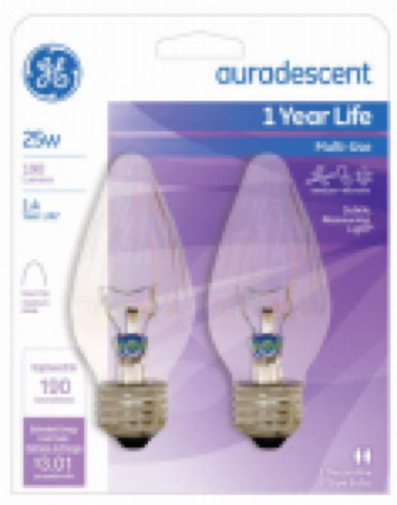 GE 2PK 25W Aurades Bulb