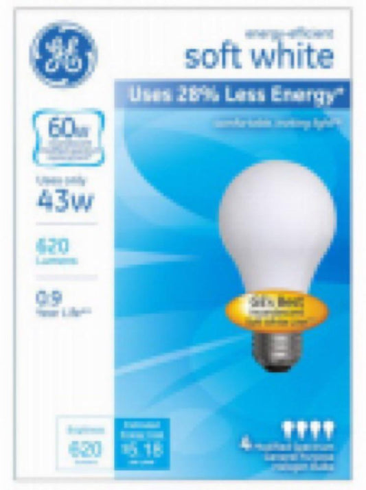 GE4PK 43W WHT Halo Bulb