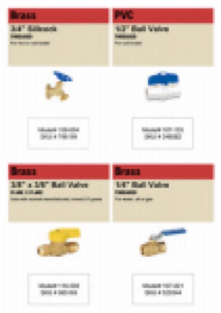 4' Valve Bin Cards Only