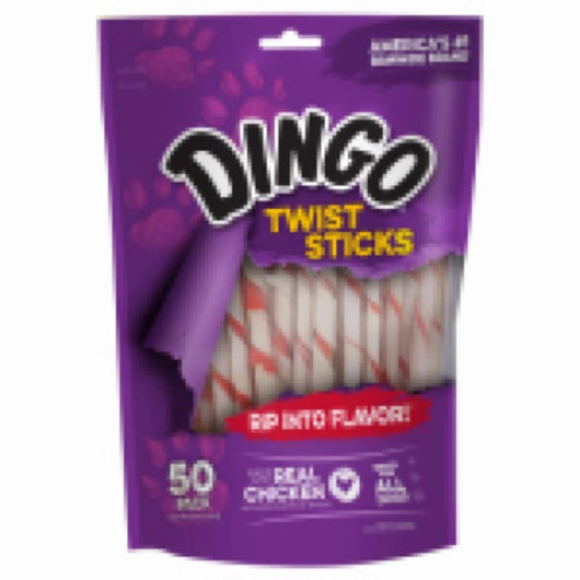 Dingo 50PK Twist Stix