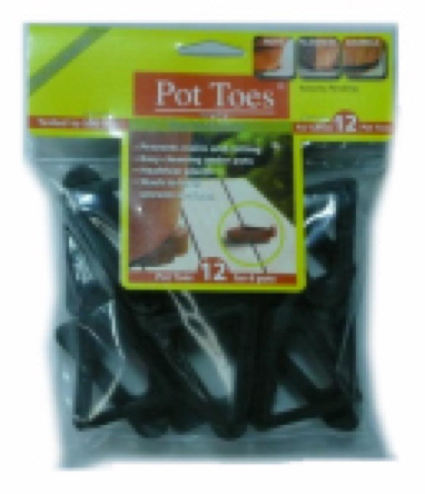 12PK 3" BLK Pot Toes