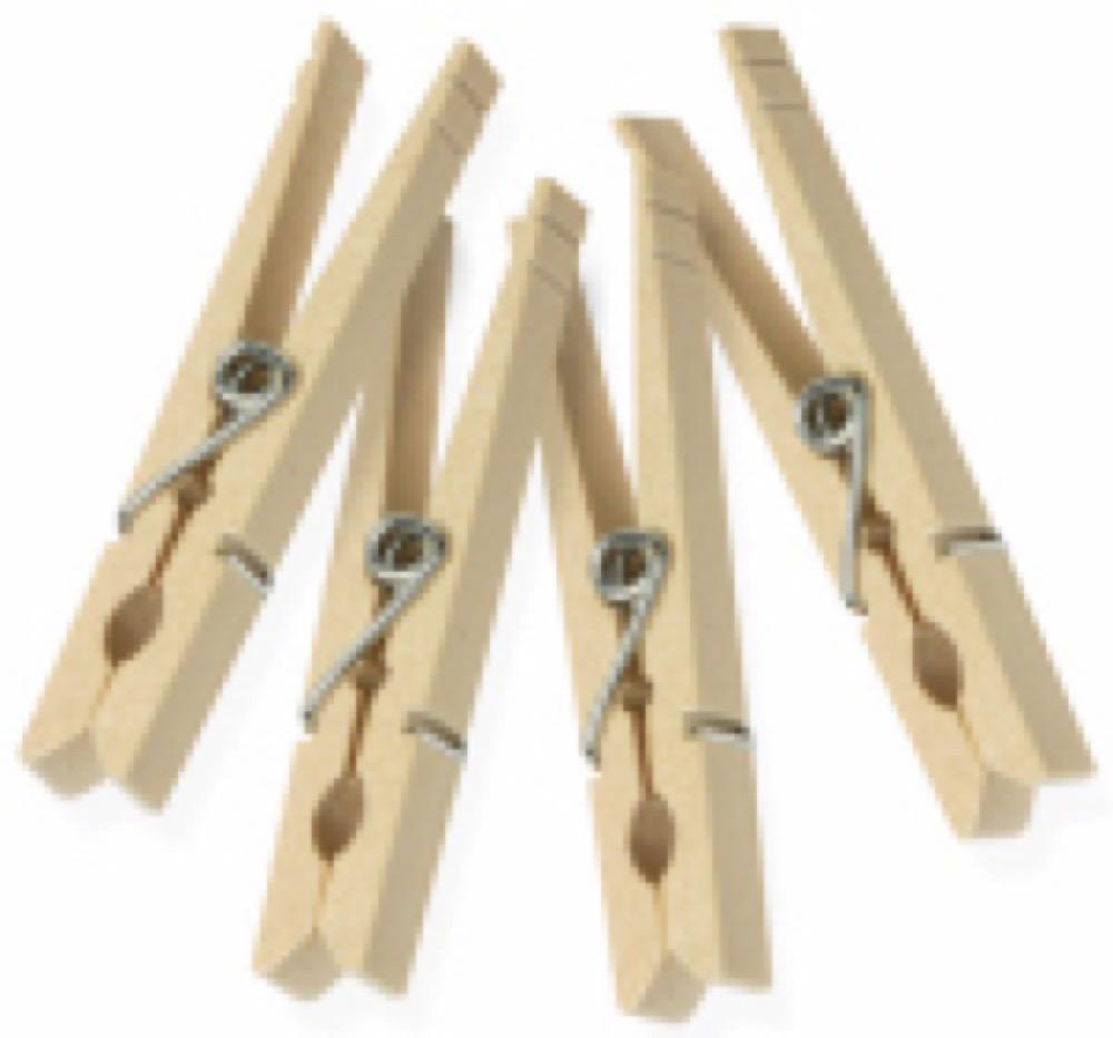 50PK WD Clothespin