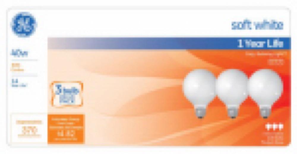 3PK 40W WHT Globe Bulb