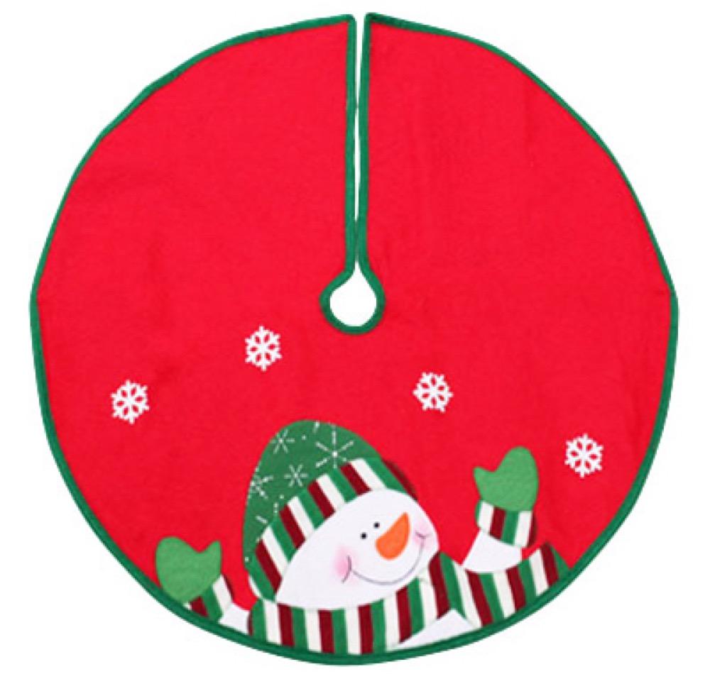 24" RED/WHT Tree Skirt