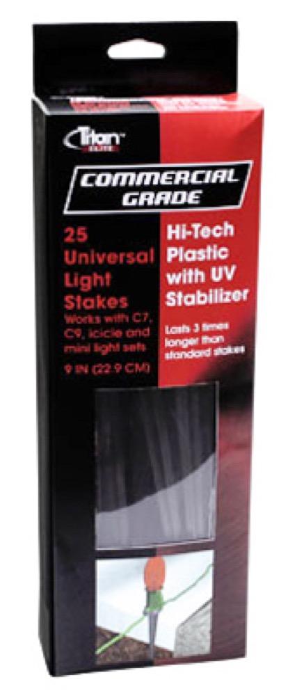 25CT 9" BLK LGT Stake