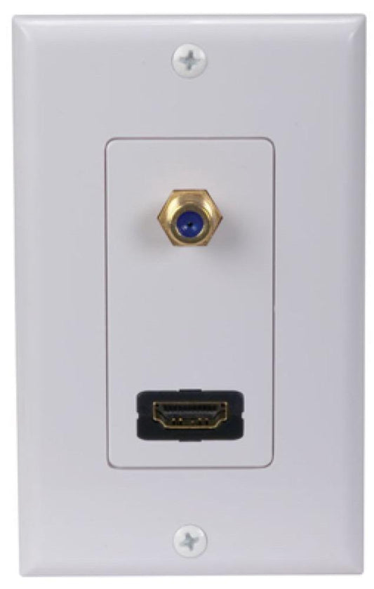 HDMI F Conn Wall Plate