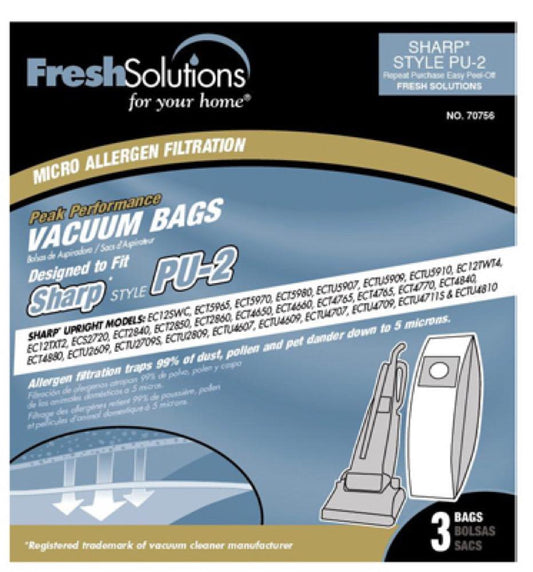 Sharp 3PK PU-2 Vac Bag