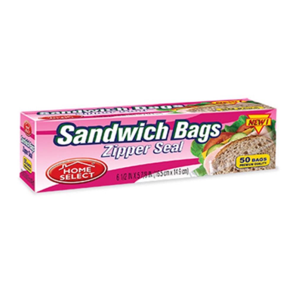 50CT Zip Sandwich Bag
