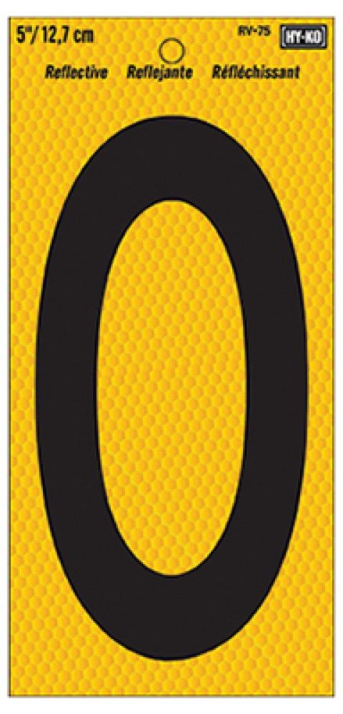 5"BLK/YEL Reflective #0