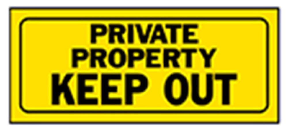 6x14 Private Keep Sign