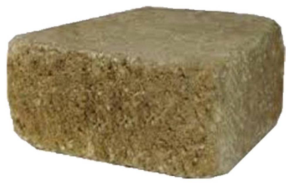 9" Tan/BRN Wall Block