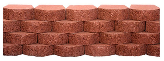 8" RED Lodge Wall Block