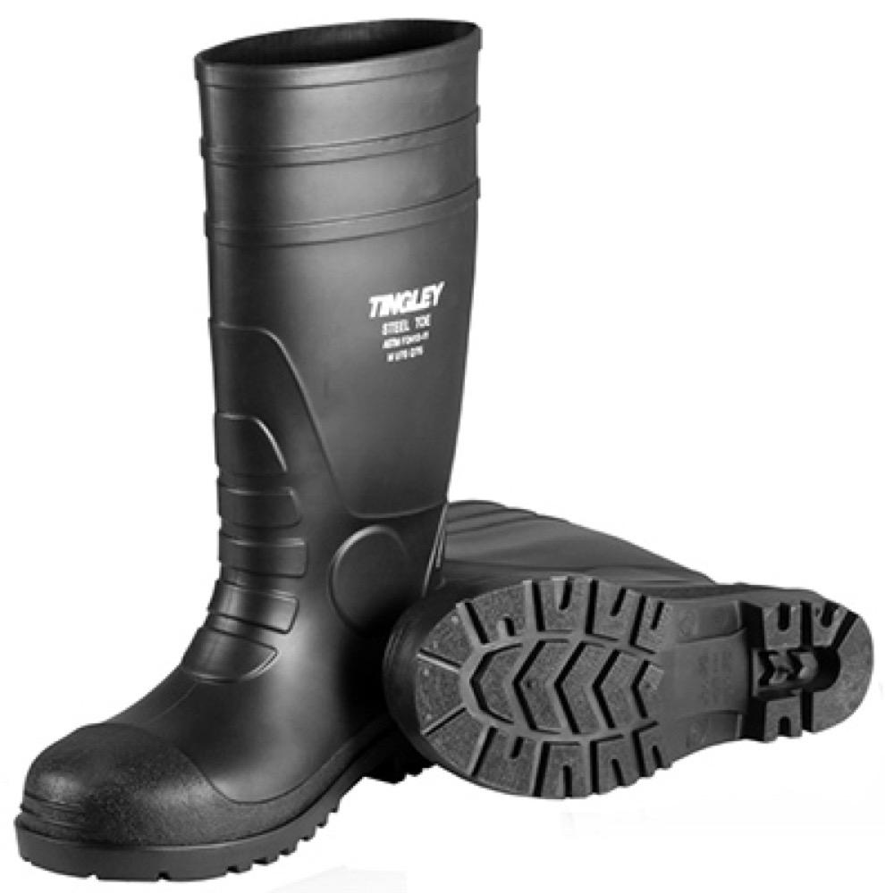 SZ 5 BLK PVC Sock Boots