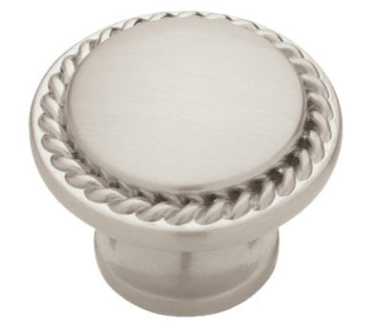 1-1/8" Sat NI Rope Knob