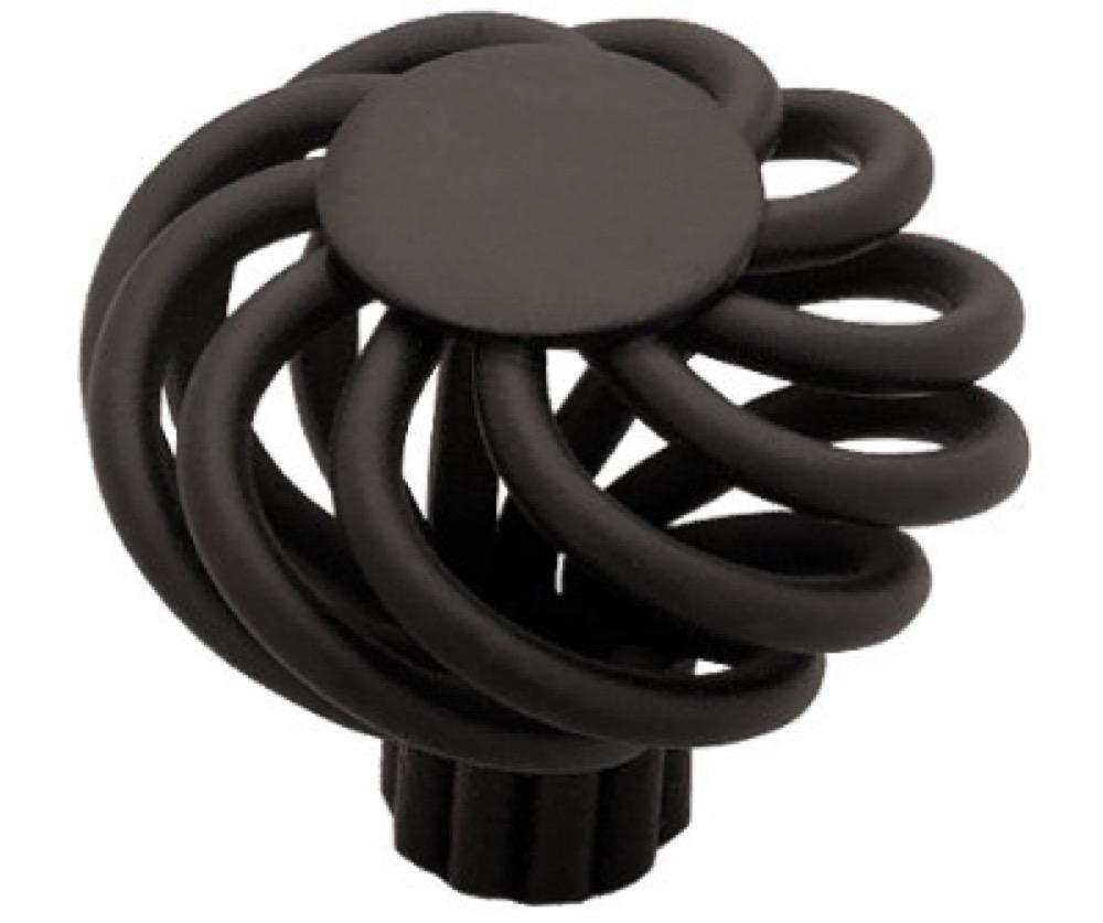 1-1/4" BLK SM Wire Knob