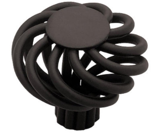 1-1/4" BLK SM Wire Knob