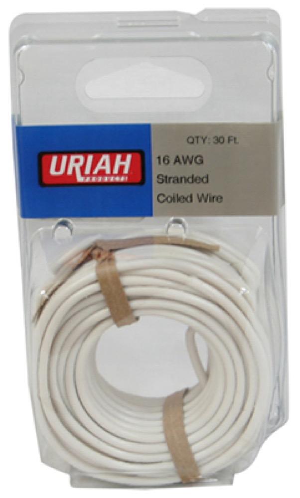 30' WHT 16AWG Prim Wire