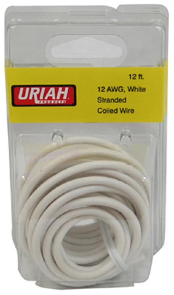 12' WHT 12AWG Prim Wire