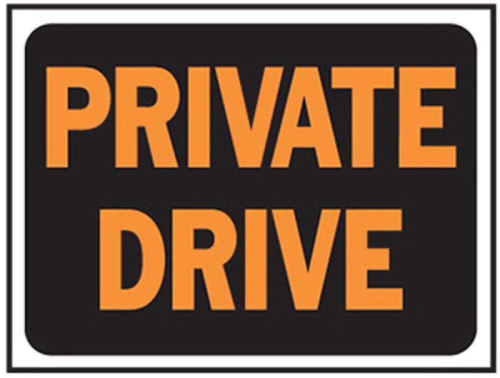 9x12 ORG/BLK Priv Sign