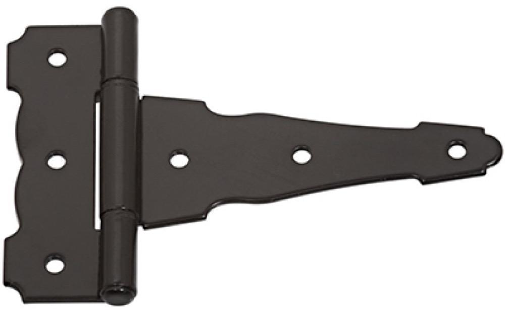 4" BLK Orn Rev T-Hinge