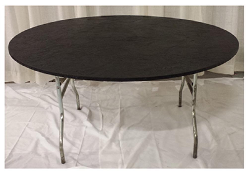 60" BLK RND Tablecover