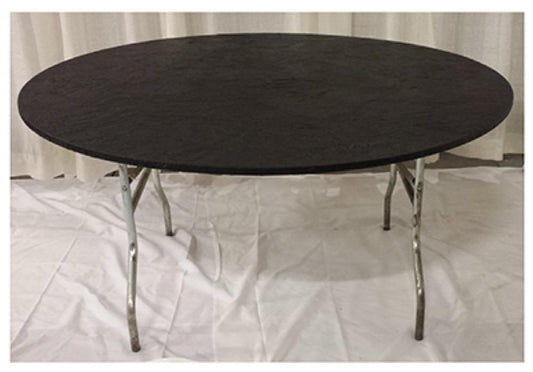 60" BLK RND Tablecover