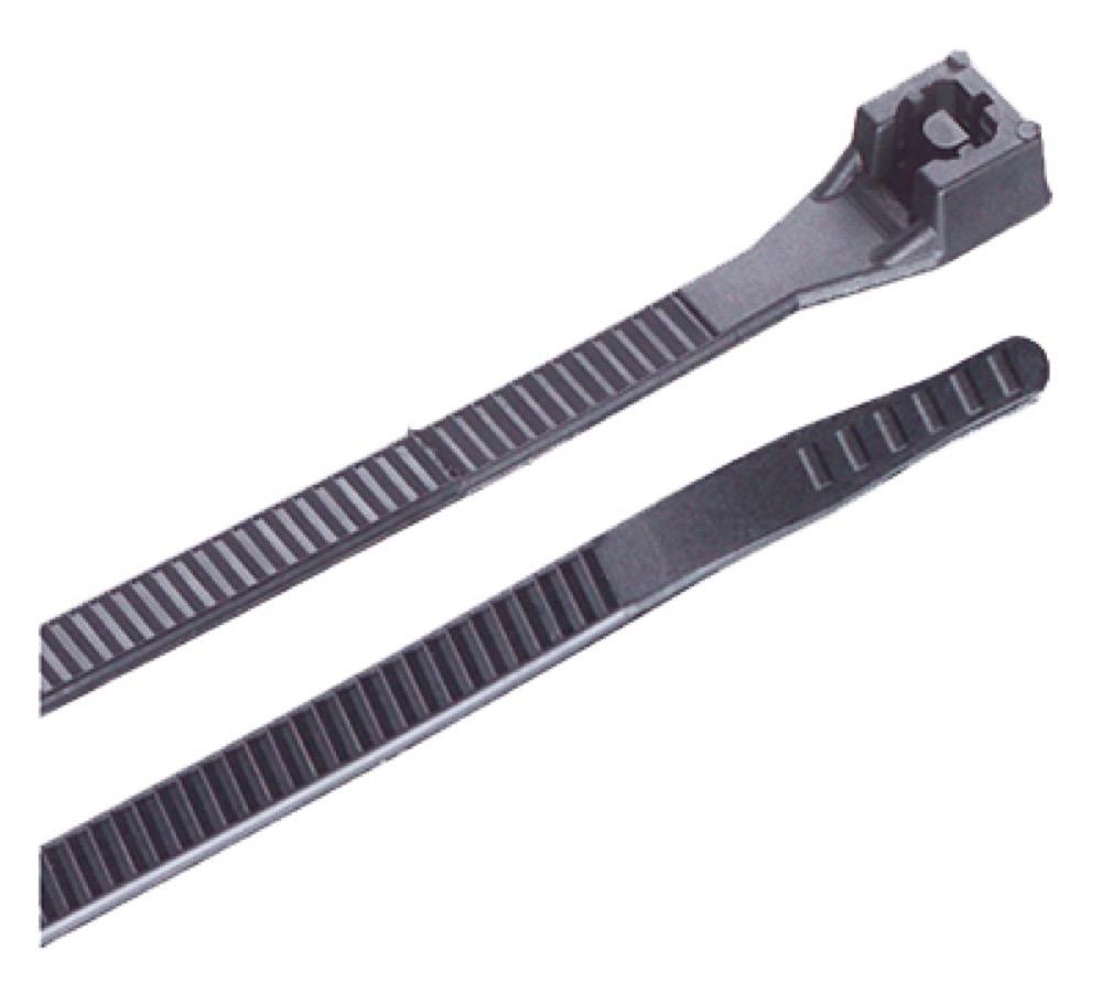 100PK 8" BLK Xtreme Tie