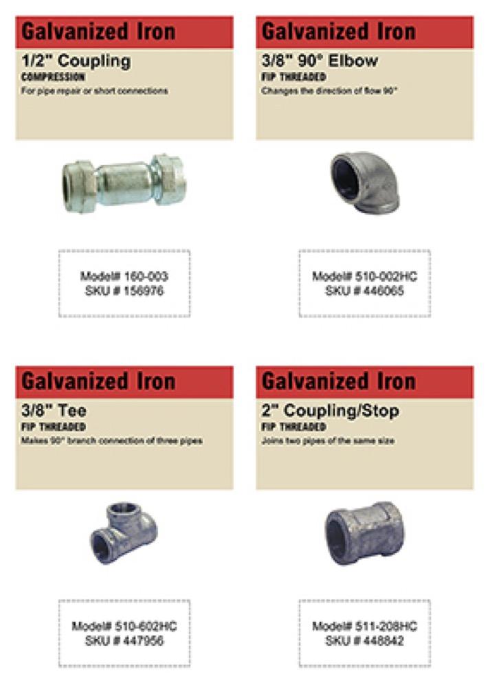 Galv Plumbing Bin Cards