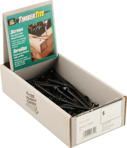50PK 1/4x2.5 Timb Screw
