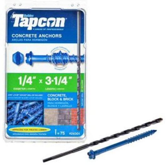 8PK 1/4x3.25 Hex Anchor