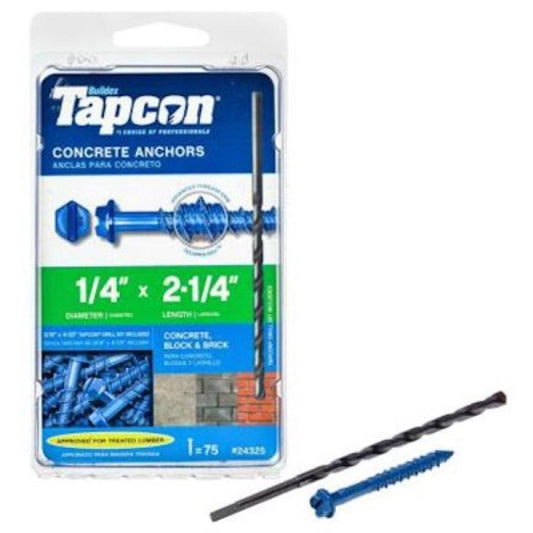 75Pk 1/4x2.25 Anchor