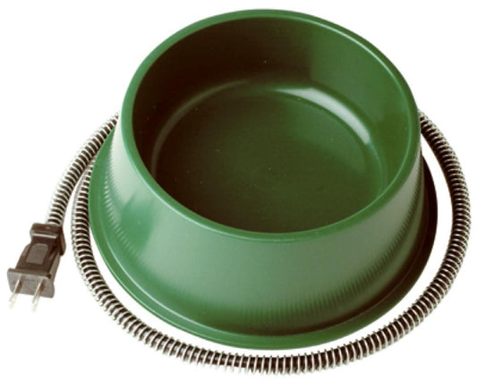 QT GRN Heated Pet Bowl