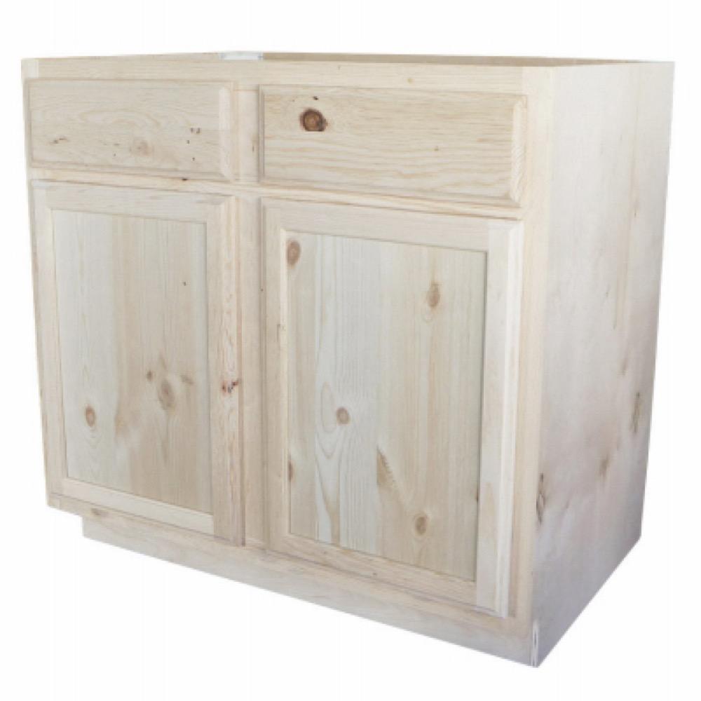 36" Pine Sink B Cabinet