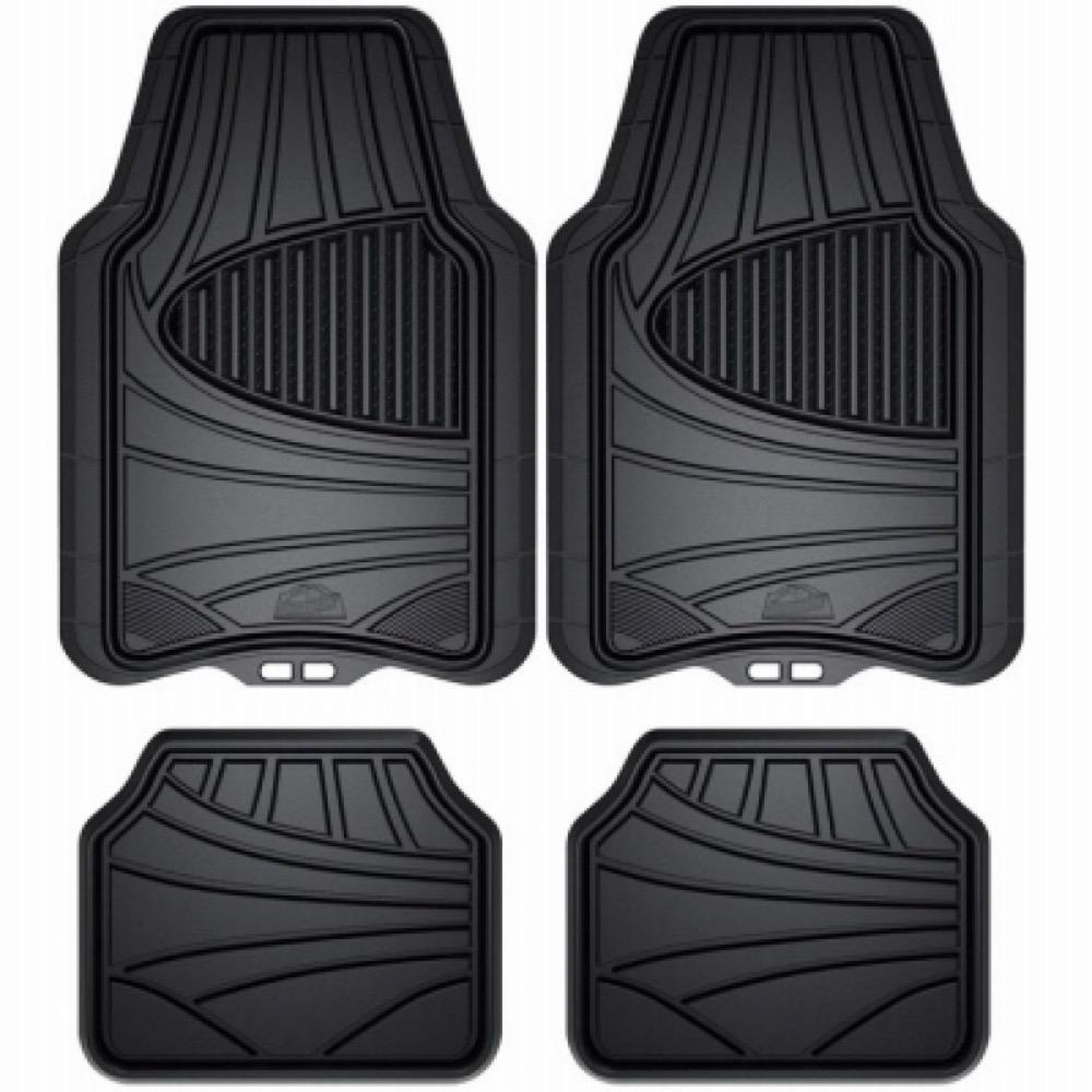 4PC BLK Rubb FLR Mat