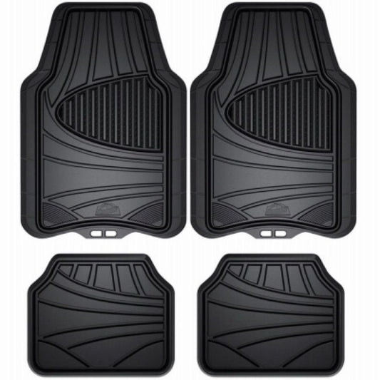 4PC BLK Rubb FLR Mat