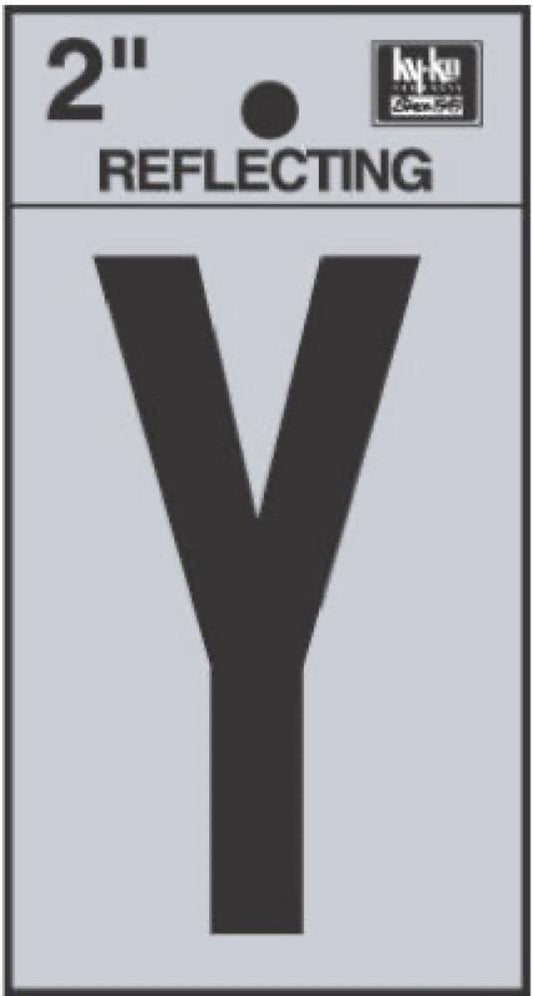 2" BLK Refl Letter Y