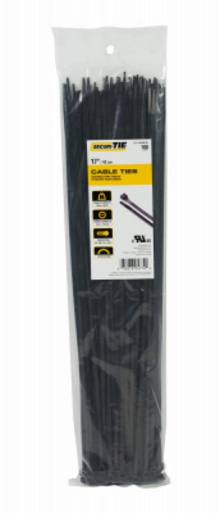 100PK 17" BLK STD Tie